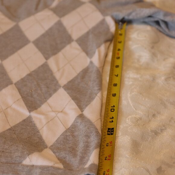 Tommy Hilfiger Womens V-Neck Argyle Sweater Sparkle Preppy Size Medium - Picture 9 of 15